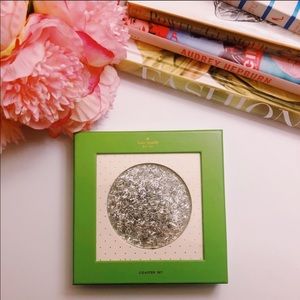 Kate Spade Acrylic Coaster Set in Silver Tinsel